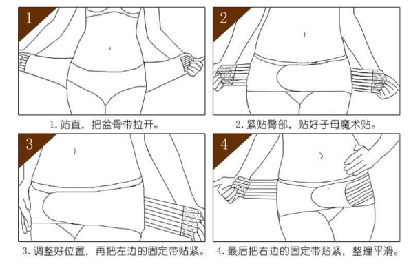 盆骨带的正确带法图解 盆骨带正确使用方法