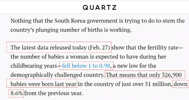  韩国怀孕福利怎么样 韩国2018年生育率跌破1原因