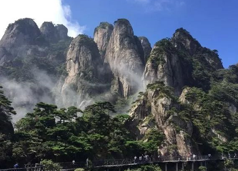 游客爬到黄山悬崖的松树上拍照是怎么回事 黄山的景色有多美