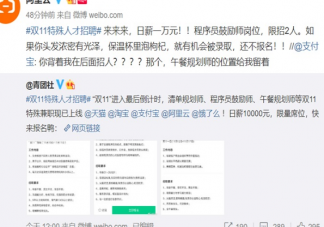 阿里云招双十一程序鼓励师日薪一万是真的吗 程序员鼓励师是做什么的