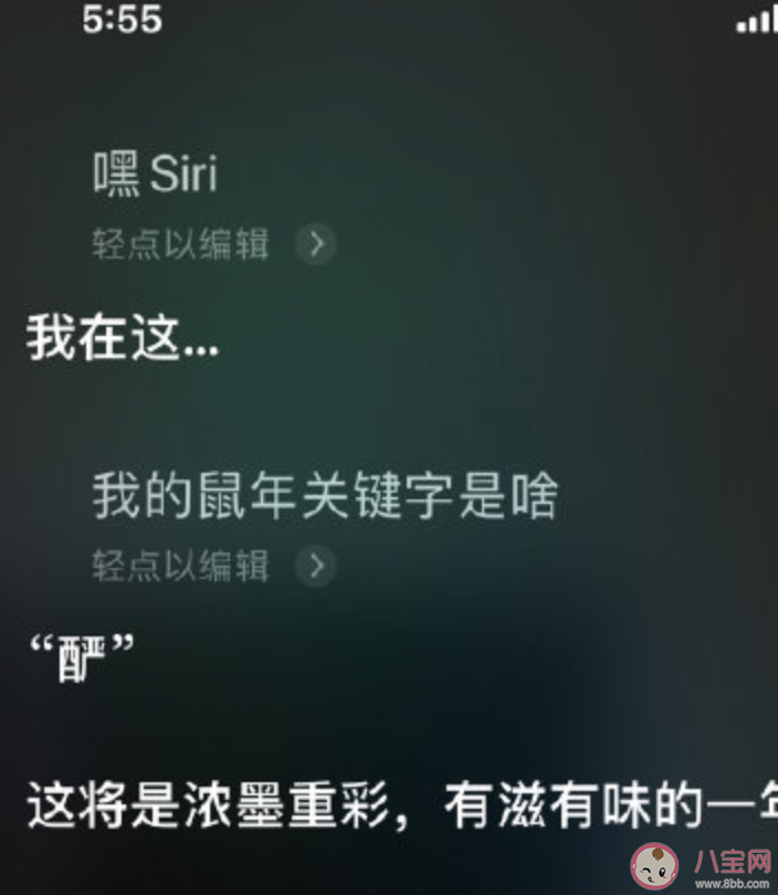 苹果sir我的鼠年关键字是什么 sir鼠年关键词怎么玩