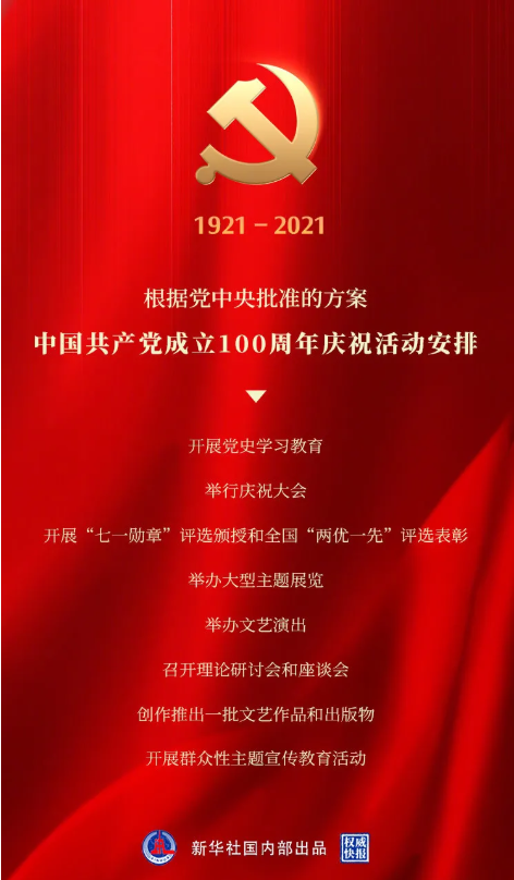 2021建党百年庆祝活动有阅兵吗 建党百年庆祝活动内容安排