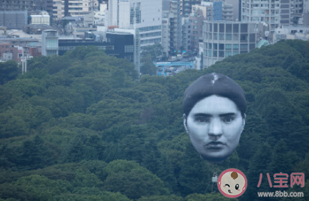 东京奥运赛场|东京奥运赛场上空出现巨大人脸 你能欣赏到这个艺术吗