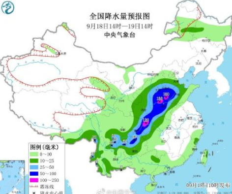 全国中秋假期天气地图 哪些地区会下雨和高温