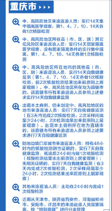 过年回家需要做核酸吗 31个省区市春节返乡政策汇总