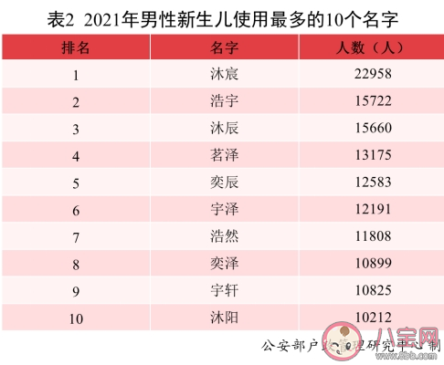 2021年男女新生儿爆款名字名单 哪些名字使用频率最多