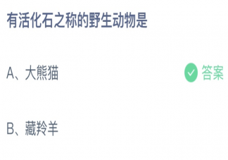 有活化石之称的野生动物是什么 蚂蚁庄园11月17日答案最新