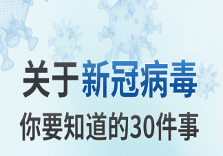 关于新冠病毒你要知道的30件事 包括四大方面