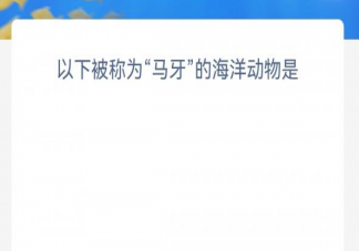 以下被称为马牙的海洋动物是 神奇海洋3月6日答案