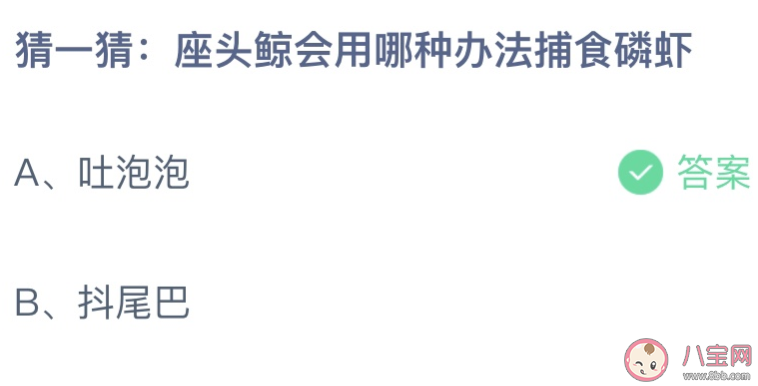 蚂蚁庄园座头鲸会用哪种办法捕食磷虾 小课堂4月11日答案