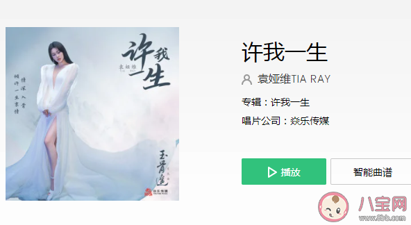 袁娅维《许我一生》歌词是什么 《许我一生》歌词歌曲介绍