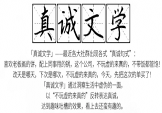 真诚文学是什么梗什么意思 真诚文学句式合集