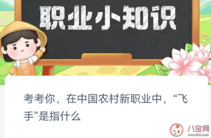 在中国农村新职业中飞手是指什么 蚂蚁新村8月21日答案