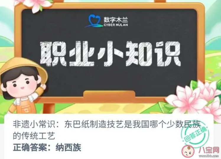 东巴纸制造技艺是我国哪个少数民族的传统工艺 蚂蚁新村12月12日答案